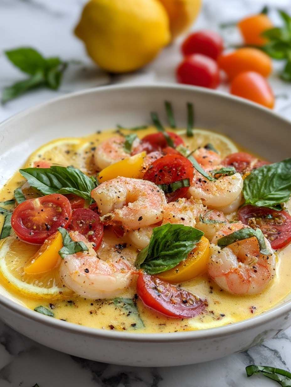 Prawn Mezzelune with Tomatoes and Lemon Bliss Recipe