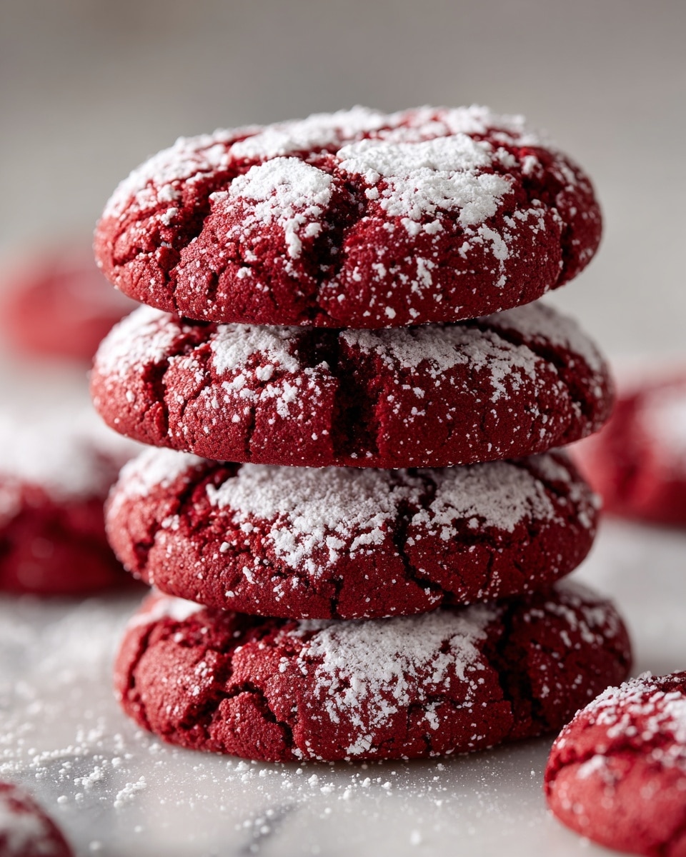 Red Velvet Crinkle Cookies Recipe - Recipe Image