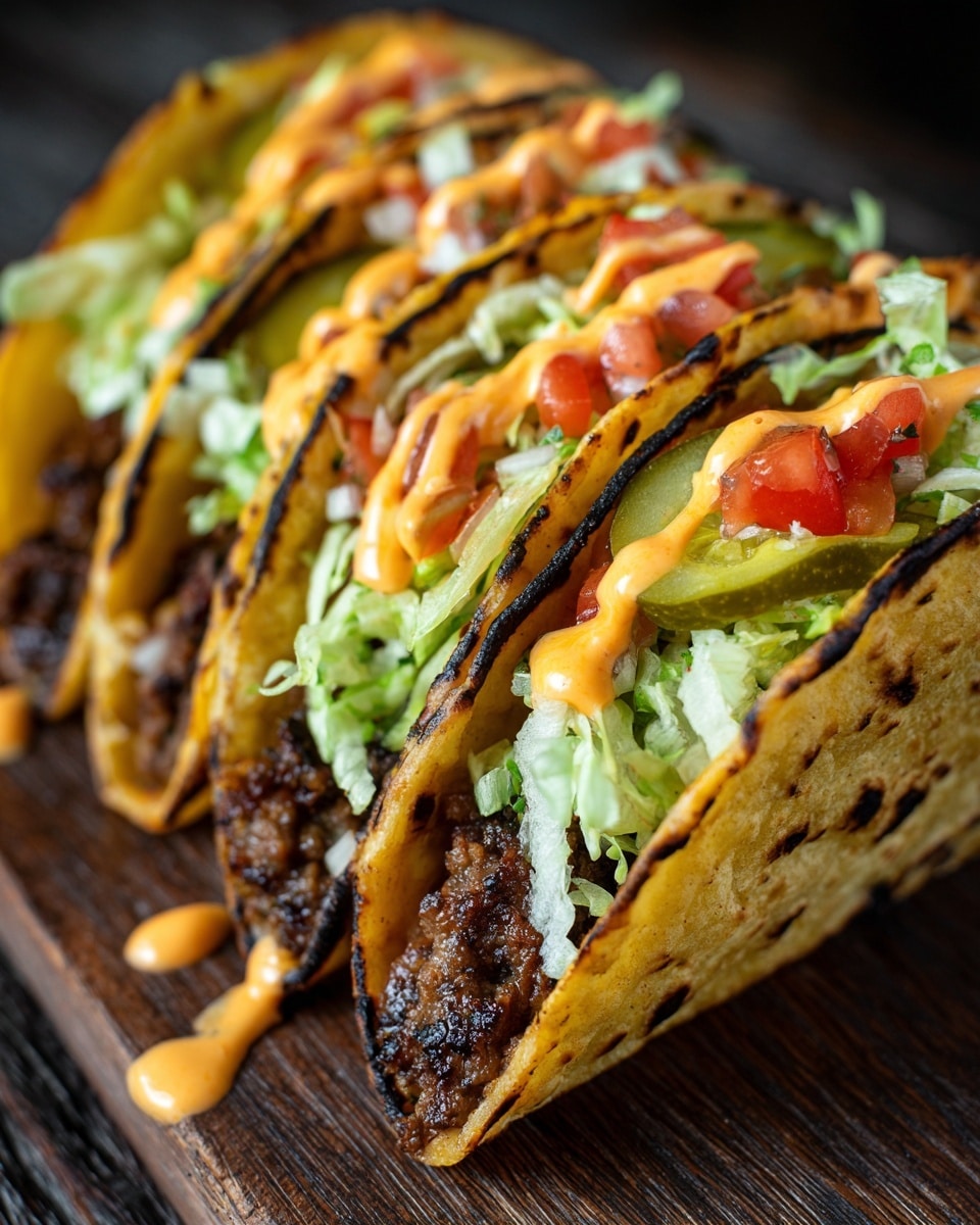 Smash Burger Tacos on the Blackstone Griddle Recipe - Recipe Image