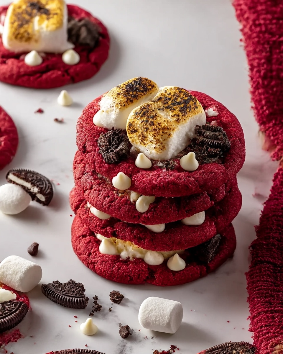 Classic Red Velvet S’mores Cookies Recipe