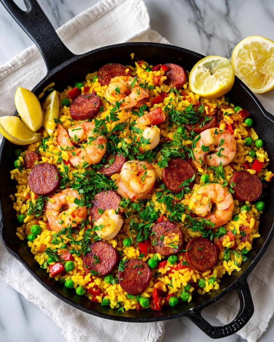 Shrimp & Chorizo Paella Recipe