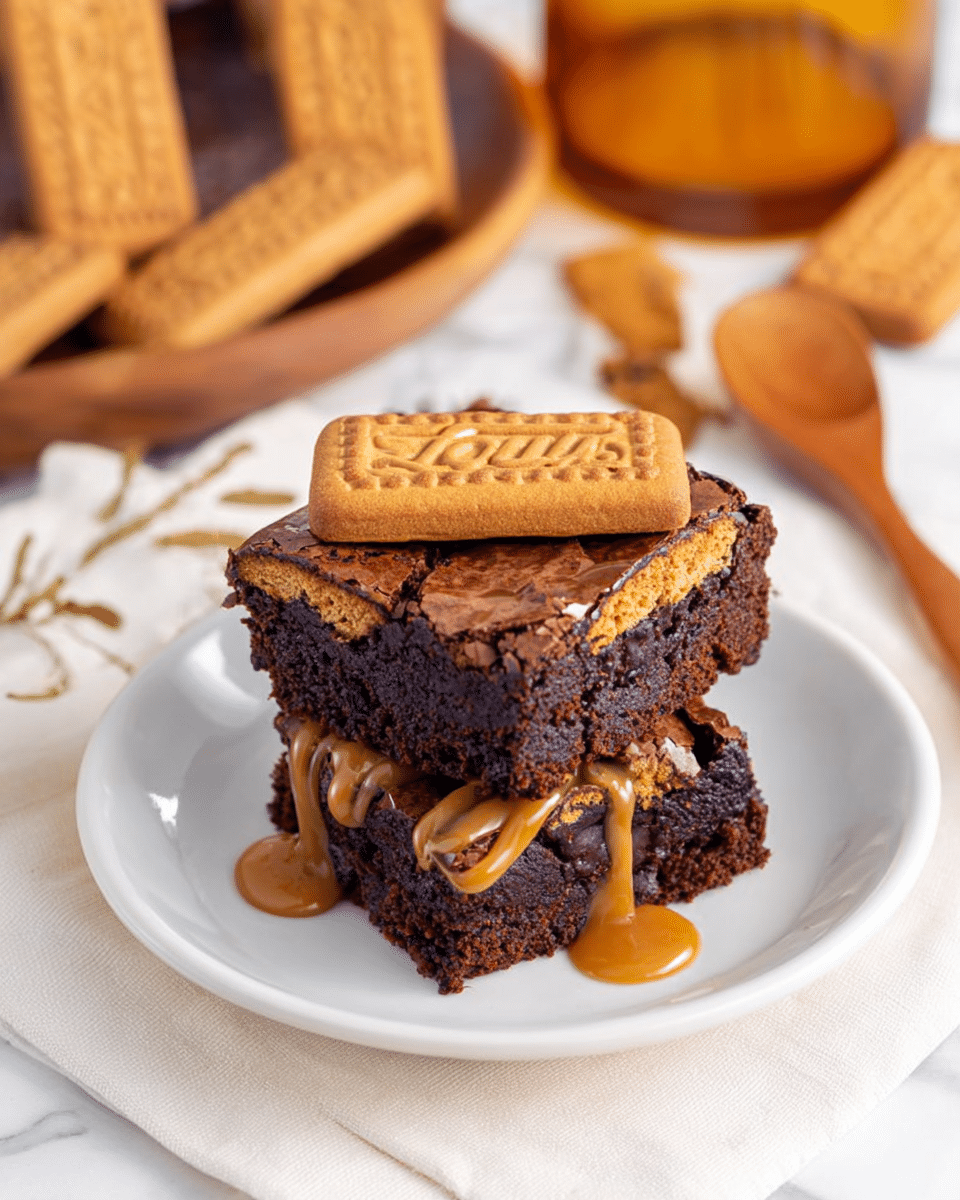 Biscoff Brownies with Cookie Butter Swirl Recipe