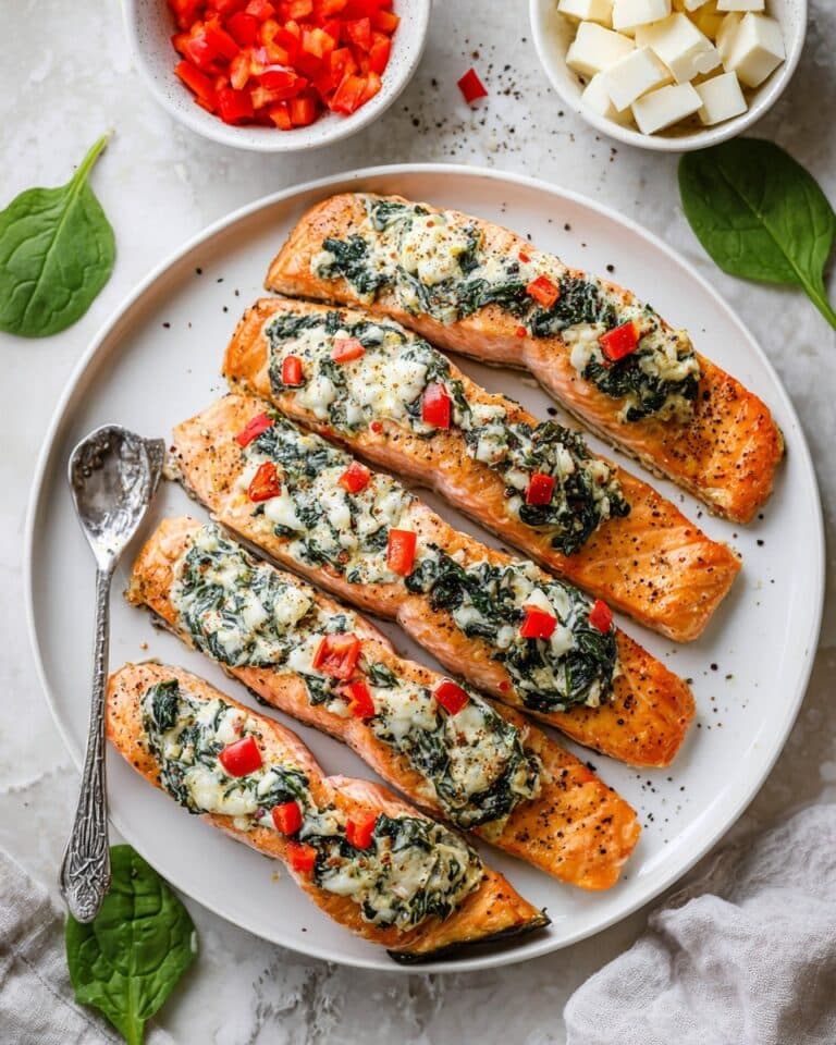 Stuffed Salmon with Spinach and Feta Recipe