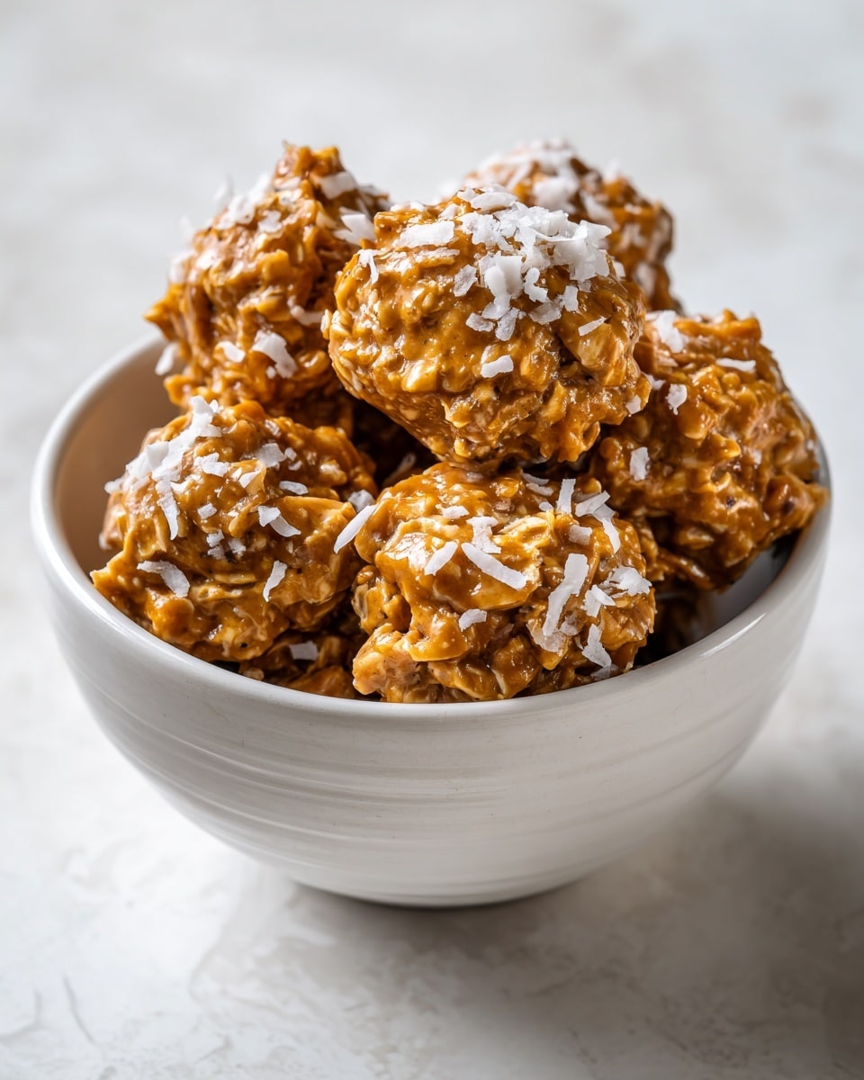 No Bake Peanut Butter Coconut Bites Recipe