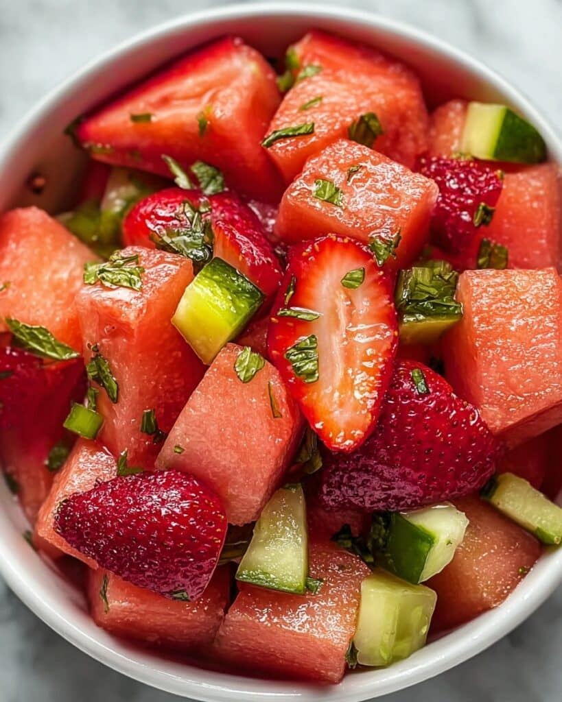 Strawberry Watermelon Salad with Refreshing Honey Recipe