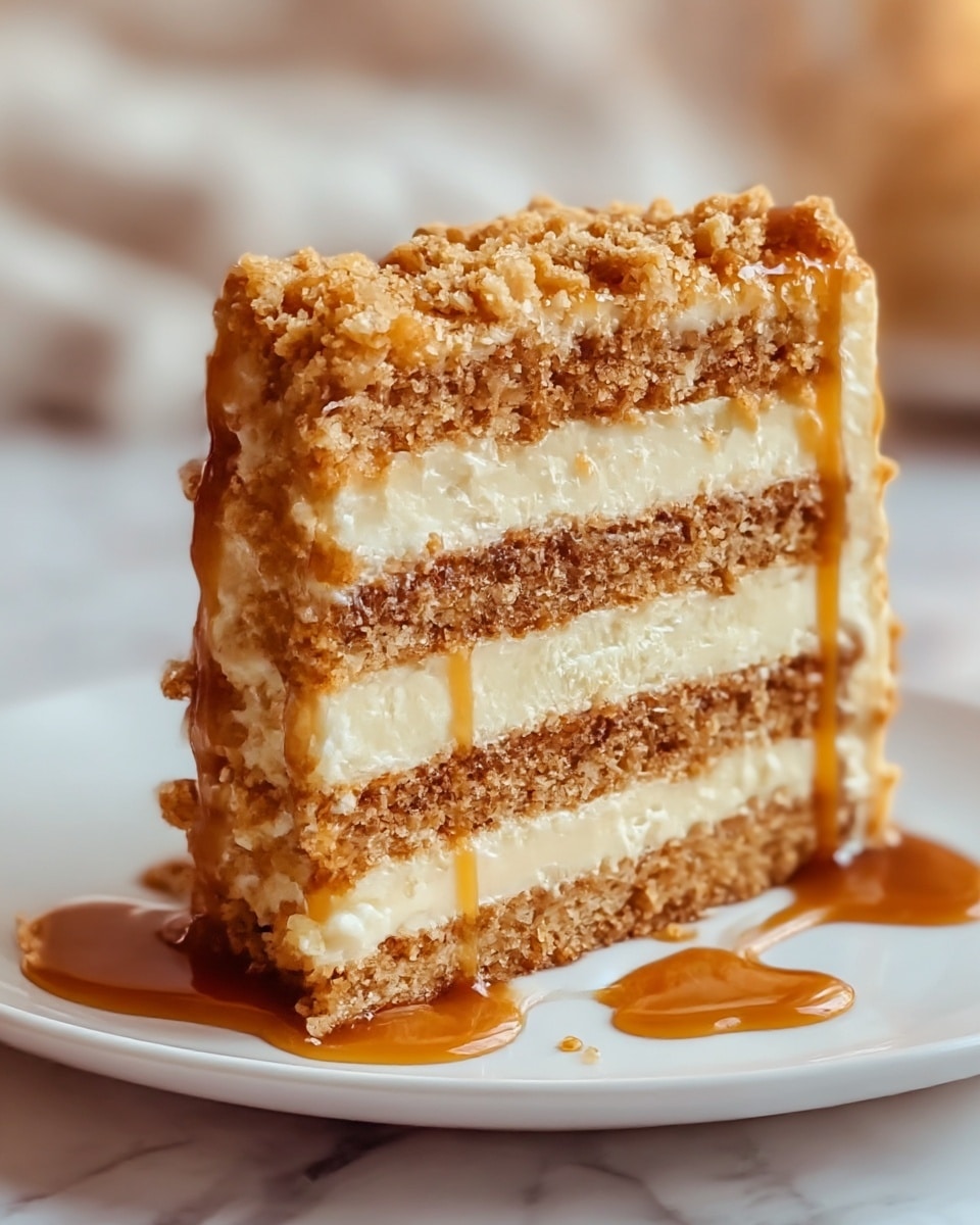 Caramel Crunch Layer Cake Recipe - Recipe Image