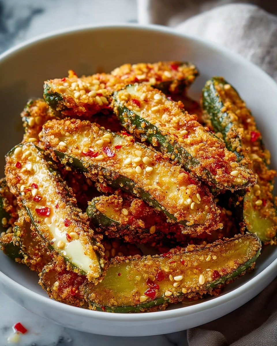 Delicious and Easy Air Fryer Pickles Recipe - Recipe Image