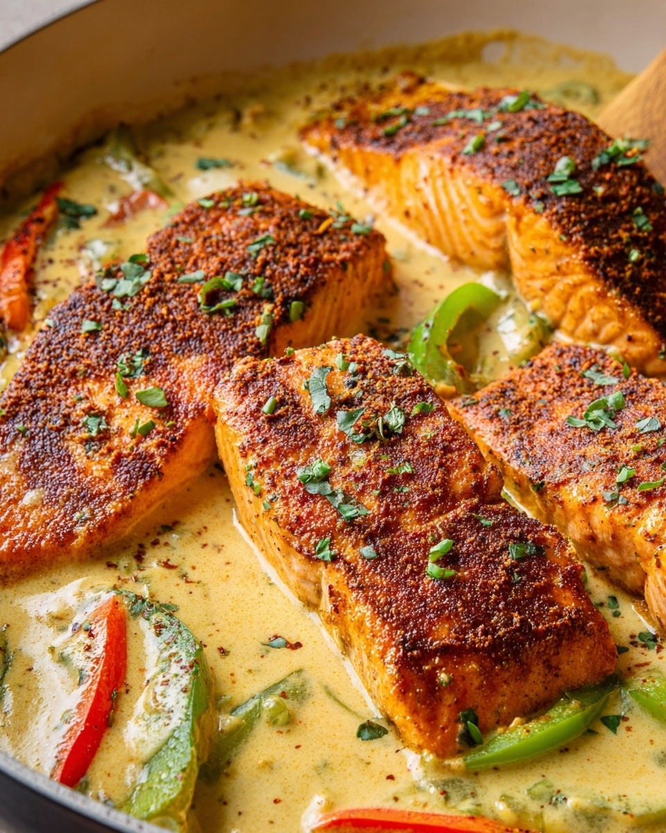 Caribbean-Style Coconut Curry Salmon Recipe - Recipe Image