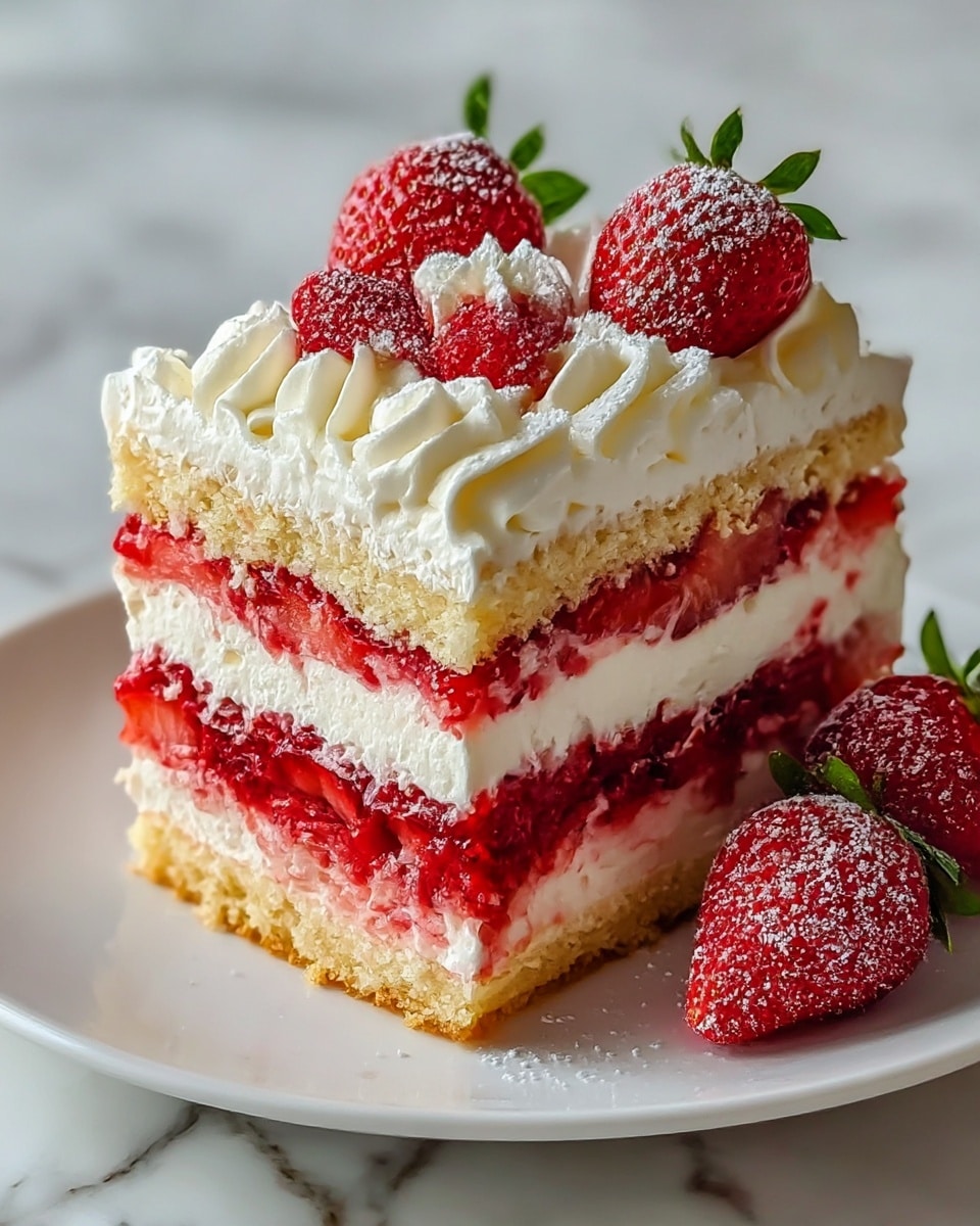 Irresistible Strawberry Earthquake Cake Recipe - Recipe Image