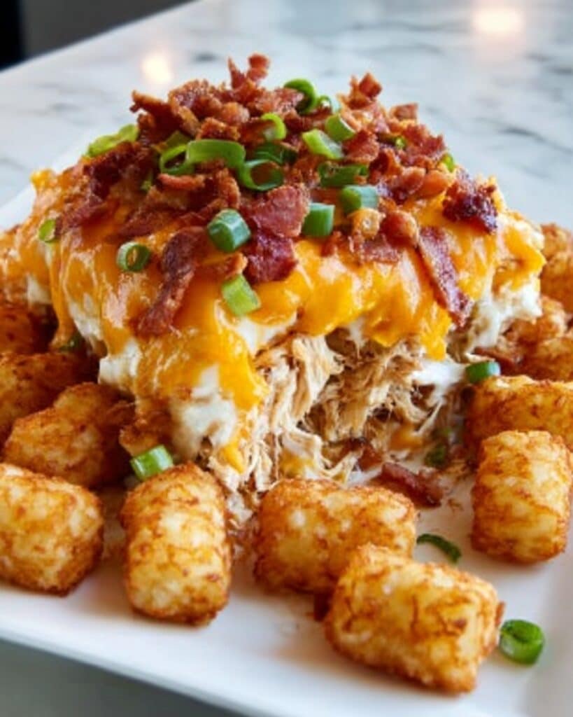 Chicken Bacon Ranch Tater Tot Casserole Recipe